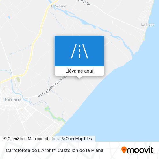 Mapa Carretereta de L'Arbrit*