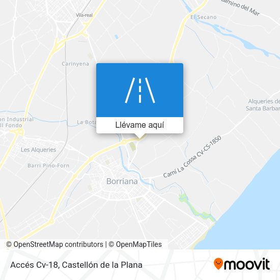 Mapa Accés Cv-18