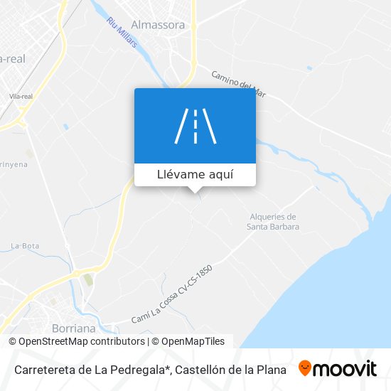 Mapa Carretereta de La Pedregala*