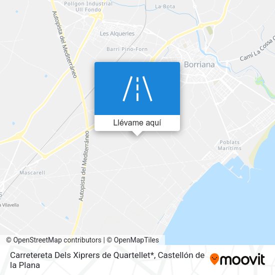 Mapa Carretereta Dels Xiprers de Quartellet*