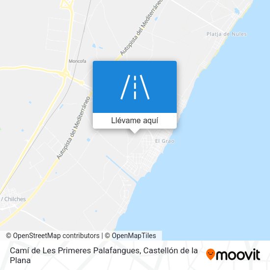 Mapa Camí de Les Primeres Palafangues
