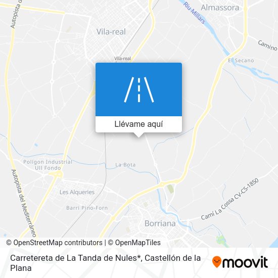 Mapa Carretereta de La Tanda de Nules*