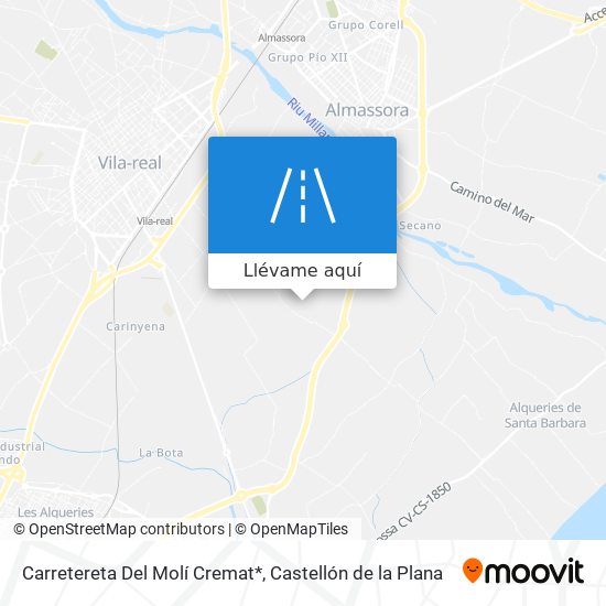 Mapa Carretereta Del Molí Cremat*