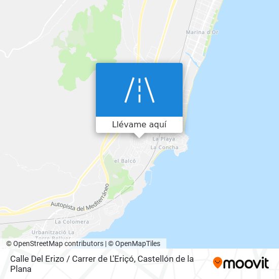 Mapa Calle Del Erizo / Carrer de L'Eriçó