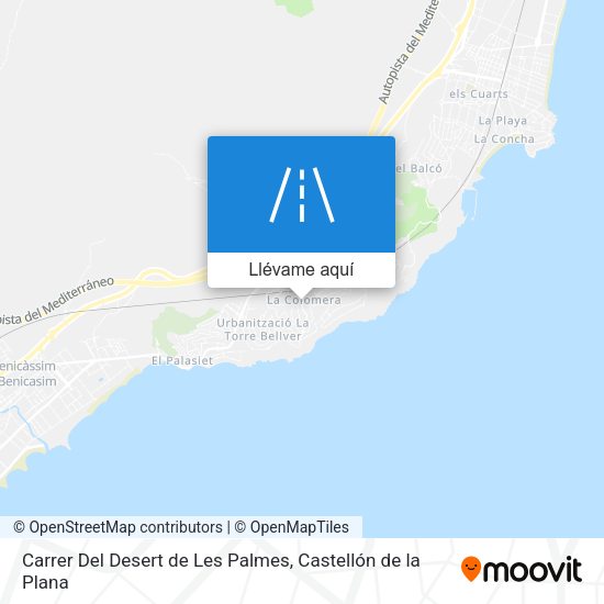 Mapa Carrer Del Desert de Les Palmes