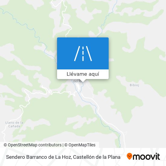 Mapa Sendero Barranco de La Hoz