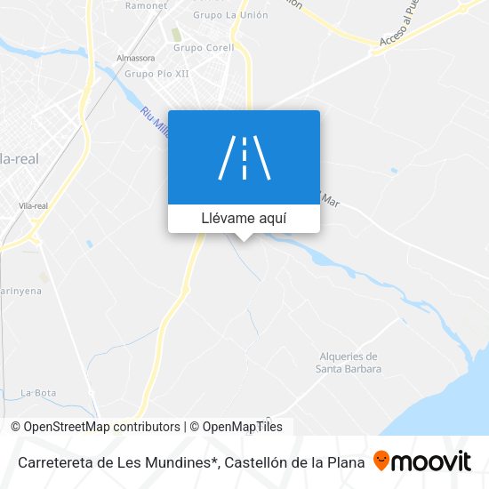 Mapa Carretereta de Les Mundines*