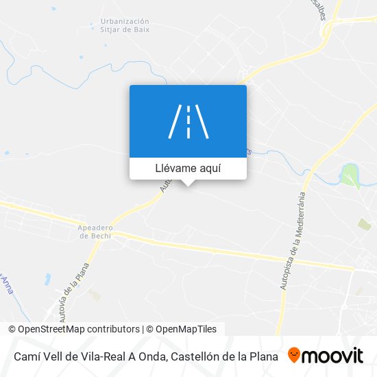 Mapa Camí Vell de Vila-Real A Onda