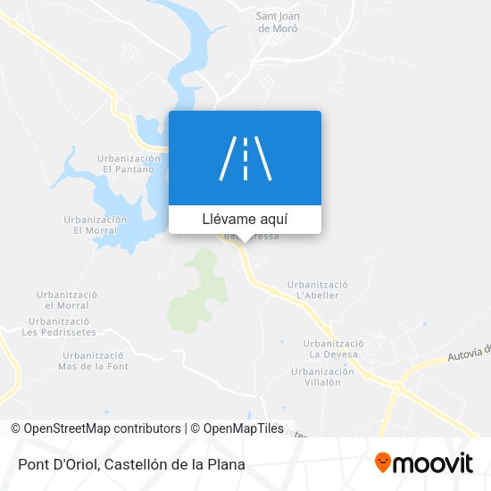Mapa Pont D'Oriol