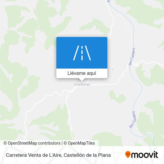 Mapa Carretera Venta de L'Aire