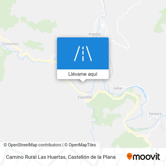 Mapa Camino Rural Las Huertas
