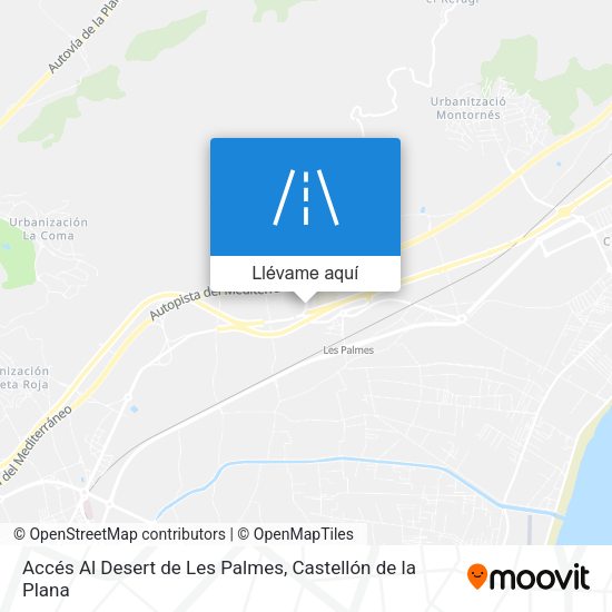 Mapa Accés Al Desert de Les Palmes