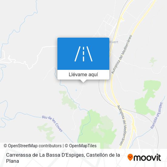 Mapa Carrerassa de La Bassa D'Espiges