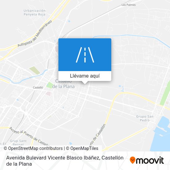 Mapa Avenida Bulevard Vicente Blasco Ibáñez