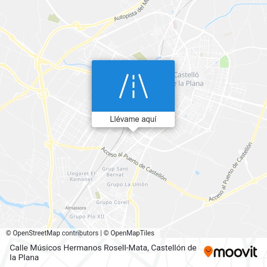Mapa Calle Músicos Hermanos Rosell-Mata