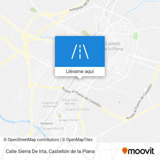 Mapa Calle Sierra De Irta