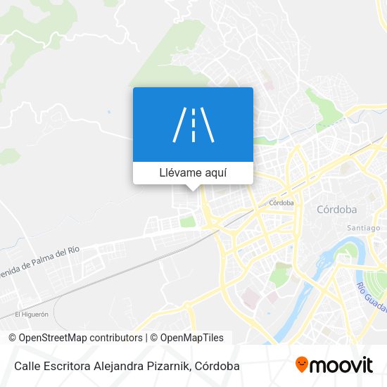 Mapa Calle Escritora Alejandra Pizarnik