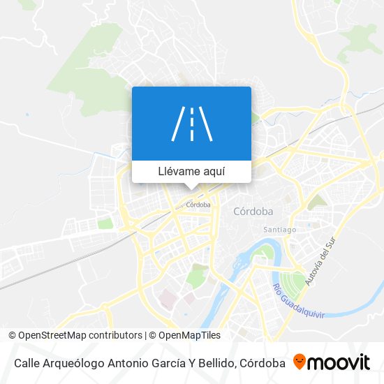 Mapa Calle Arqueólogo Antonio García Y Bellido