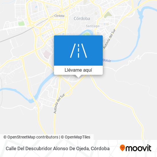 Mapa Calle Del Descubridor Alonso De Ojeda