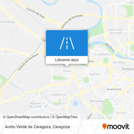 Mapa Anillo Verde de Zaragoza