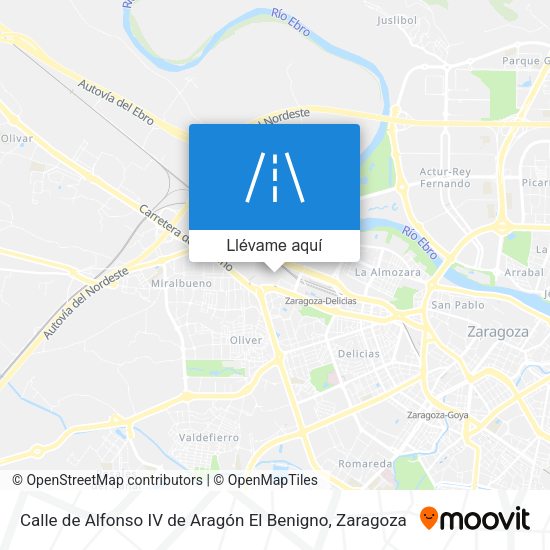 Mapa Calle de Alfonso IV de Aragón El Benigno