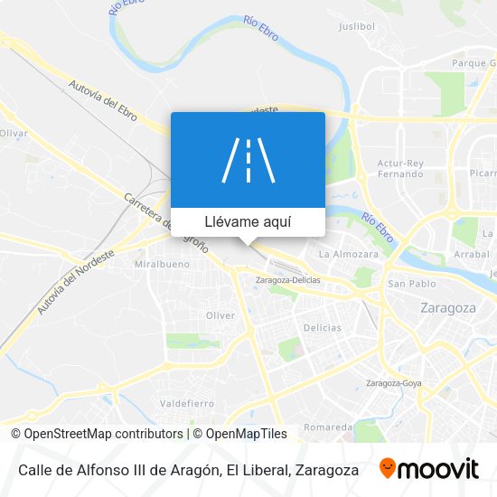 Mapa Calle de Alfonso III de Aragón, El Liberal