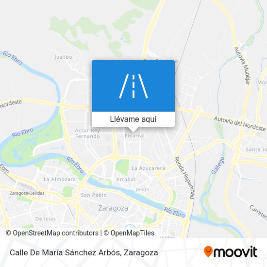 Mapa Calle De María Sánchez Arbós