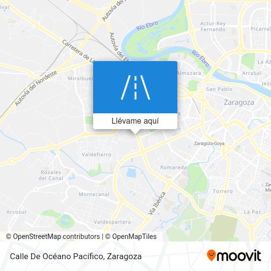 Mapa Calle De Océano Pacífico