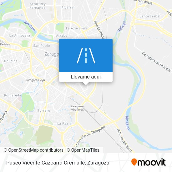 Mapa Paseo Vicente Cazcarra Cremallé