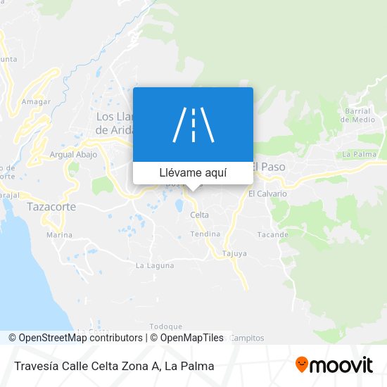 Mapa Travesía Calle Celta Zona A