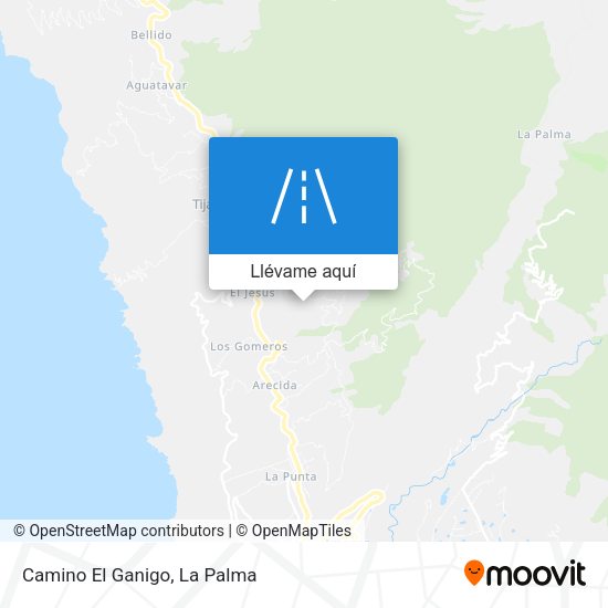 Mapa Camino El Ganigo