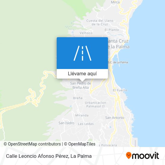 Mapa Calle Leoncio Afonso Pérez