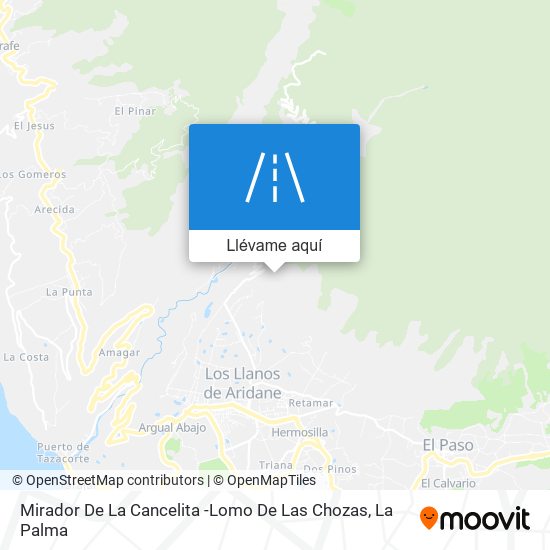 Mapa Mirador De La Cancelita -Lomo De Las Chozas