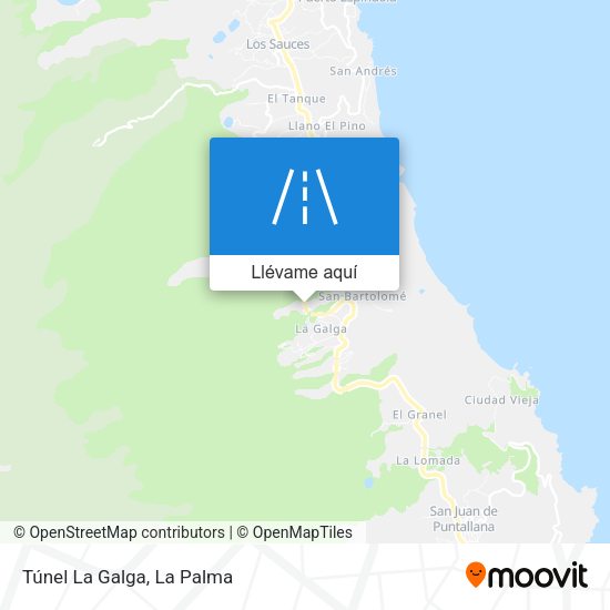 Mapa Túnel La Galga