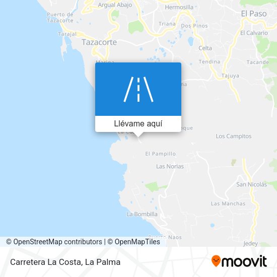 Mapa Carretera La Costa