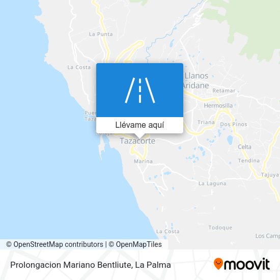 Mapa Prolongacion Mariano Bentliute