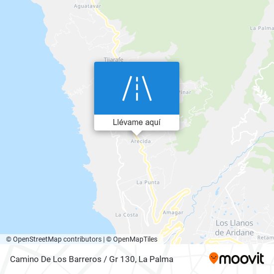 Mapa Camino De Los Barreros / Gr 130