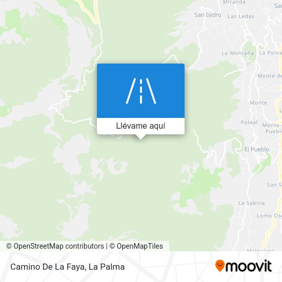 Mapa Camino De La Faya