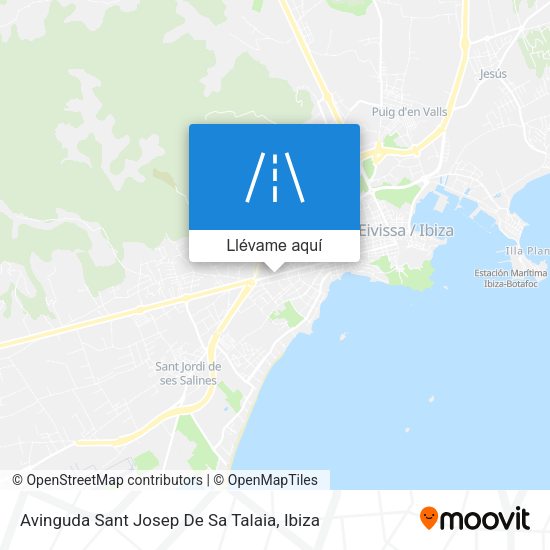 Mapa Avinguda Sant Josep De Sa Talaia