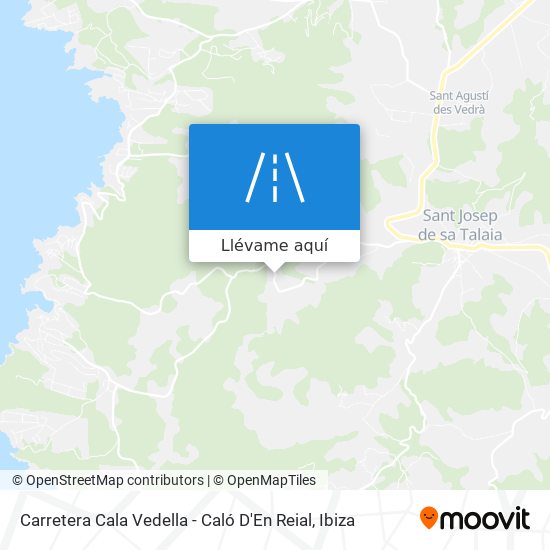 Mapa Carretera Cala Vedella - Caló D'En Reial