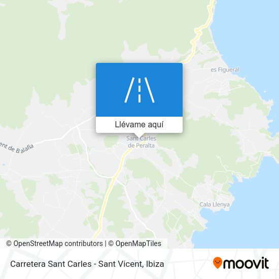 Mapa Carretera Sant Carles - Sant Vicent