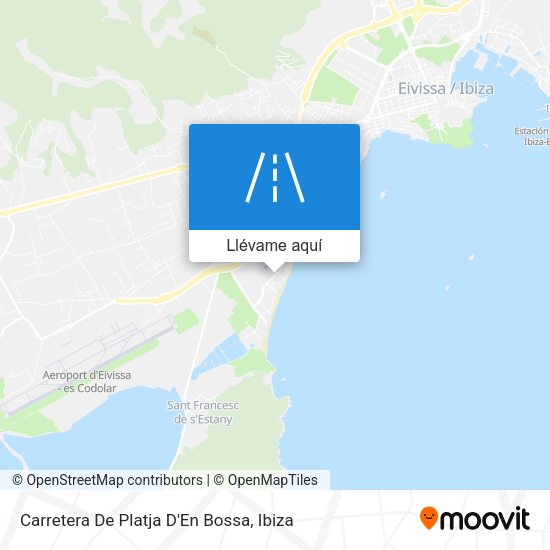 Mapa Carretera De Platja D'En Bossa