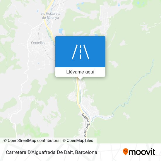 Mapa Carretera D'Aiguafreda De Dalt