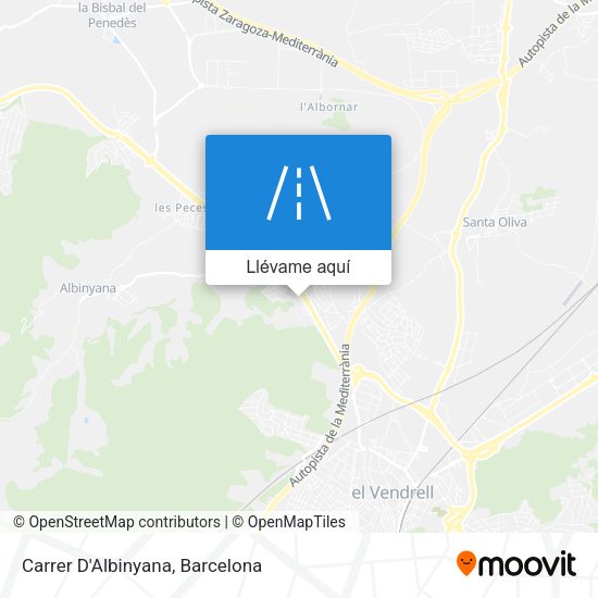 Mapa Carrer D'Albinyana