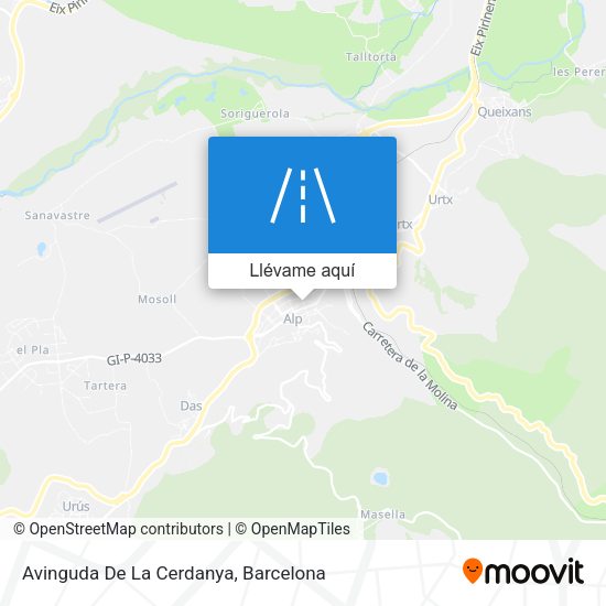 Mapa Avinguda De La Cerdanya
