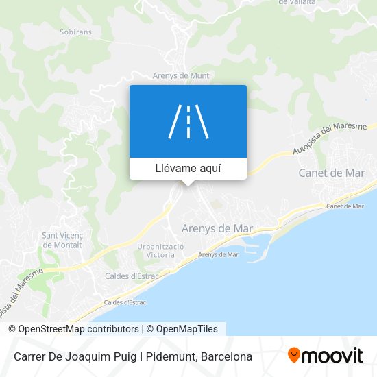 Mapa Carrer De Joaquim Puig I Pidemunt