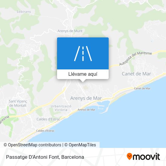 Mapa Passatge D'Antoni Font