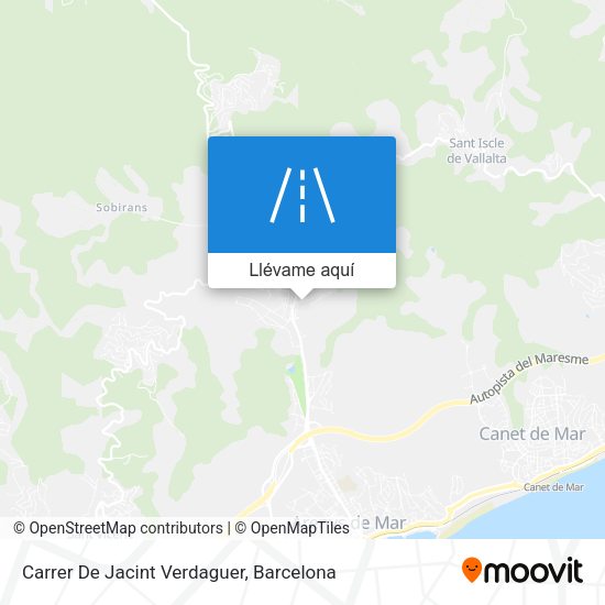 Mapa Carrer De Jacint Verdaguer