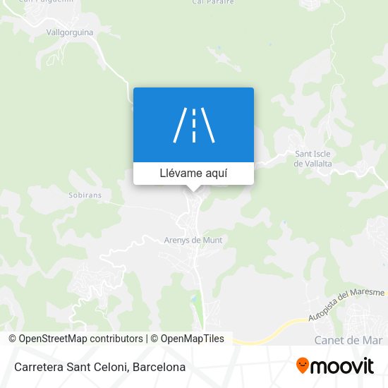 Mapa Carretera Sant Celoni