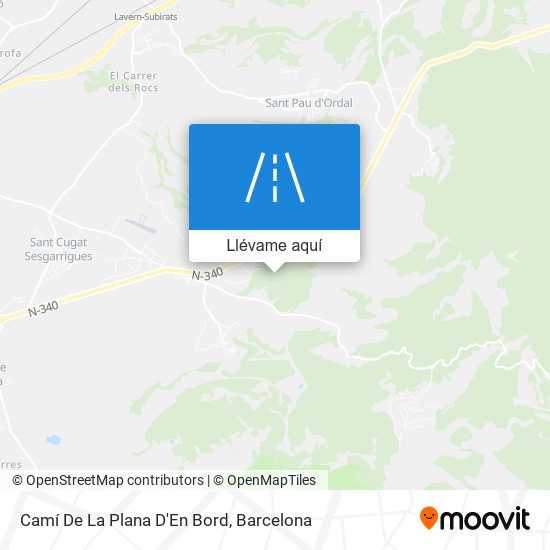 Mapa Camí De La Plana D'En Bord